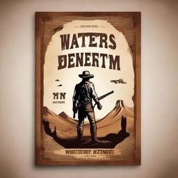 Create a book cover measuring 512 × 800 in a western style