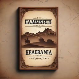 Create a book cover measuring 512 × 800 in a western style