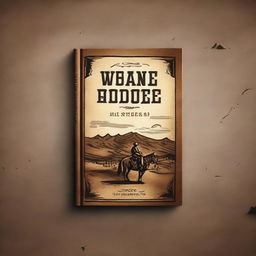 Create a book cover measuring 512 × 800 in a western style