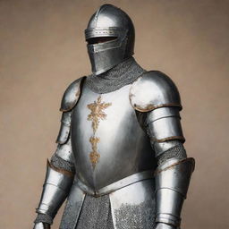 A knight donning a full suit of God's spiritual armor, based on the Ephesians 6:11 verse.