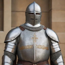 A knight donning a full suit of God's spiritual armor, based on the Ephesians 6:11 verse.