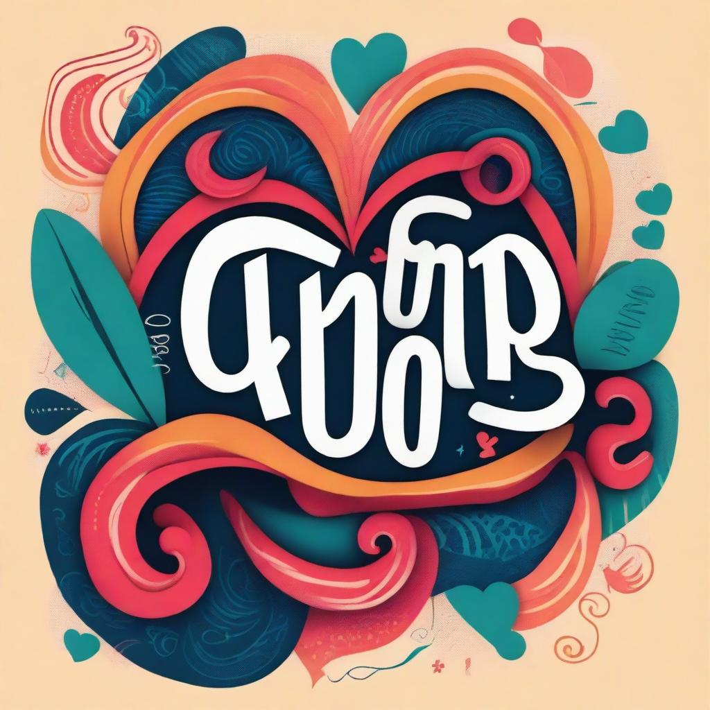 A vibrant and artistic illustration featuring the phrase 'AMOR NÃO É PARA QUEM QUER' in bold, elegant typography