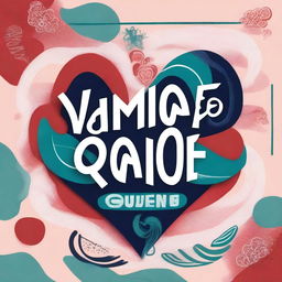 A vibrant and artistic illustration featuring the phrase 'AMOR NÃO É PARA QUEM QUER' in bold, elegant typography