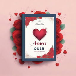 Create a book cover for a poetry book titled 'AMOR NÃO É PARA QUEM QUER' that talks about love