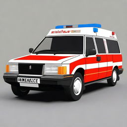 A detailed image of a UK ambulance based on the Citroën CX model