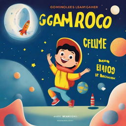 Create a book cover with the title 'Gags e Ganchos: As Aventuras de um Herói Improvável'