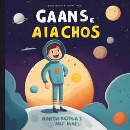 Create a book cover with the title 'Gags e Ganchos: As Aventuras de um Herói Improvável'