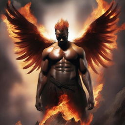 A powerful book cover featuring a fiery phoenix rising from ashes