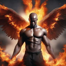 A powerful book cover featuring a fiery phoenix rising from ashes