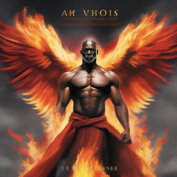 A powerful and inspiring book cover featuring a majestic fire phoenix rising from the ashes