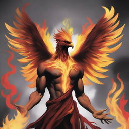 A powerful and inspiring book cover featuring a majestic fire phoenix rising from the ashes