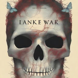 Book cover for a novel featuring a skull-faced serial killer whose pattern involves cutting the victims' eyelids and sewing their mouths with threads of different colors, inserting a black moth inside