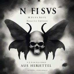 Book cover featuring a skull transformed into a black moth