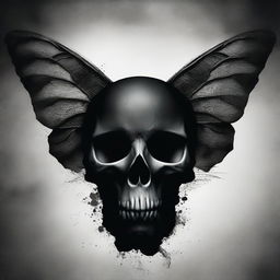 Book cover featuring a skull transformed into a black moth