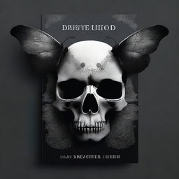 Book cover featuring a skull superimposed on a black moth