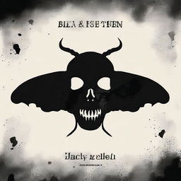 Book cover featuring a black moth blended with the silhouette of a skull