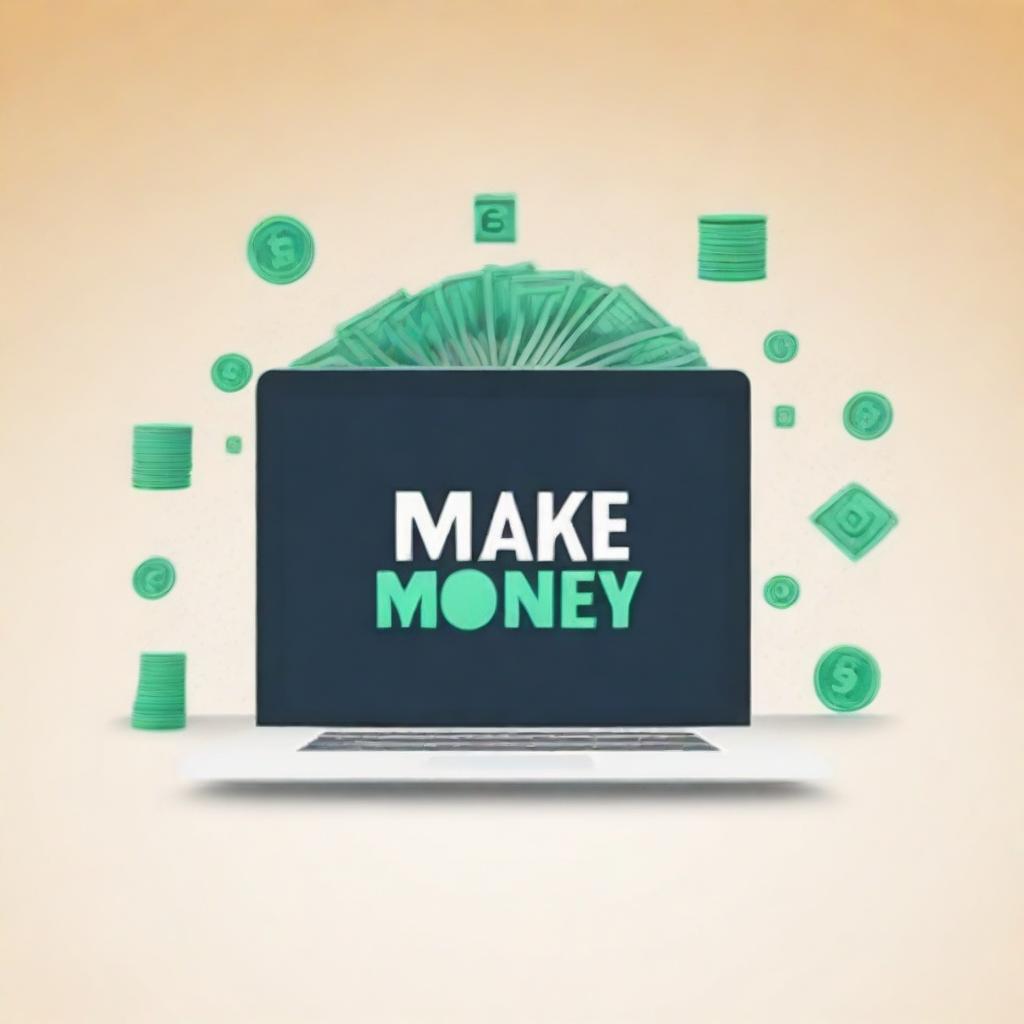 Create an eye-catching image for a blog post titled 'Make Money Online Part 1'