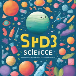 A vibrant and engaging science book cover for grade 3 students