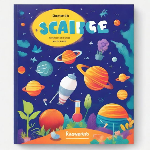 A vibrant and engaging science book cover for grade 3 students