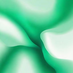 An abstract artwork featuring smooth, flowing lines with a gradient in various shades of green