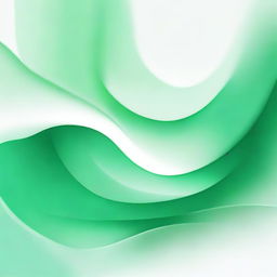 An abstract artwork featuring smooth, flowing lines with a gradient in various shades of green