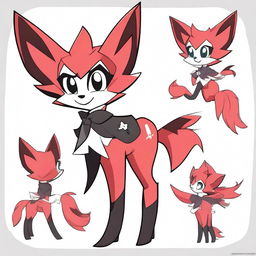 Create an original character inspired by Hazbin Hotel with a furry art style