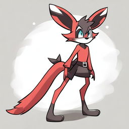 Create an original character inspired by Hazbin Hotel with a furry art style