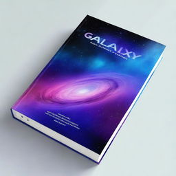 Create a book cover with the galaxy as the background