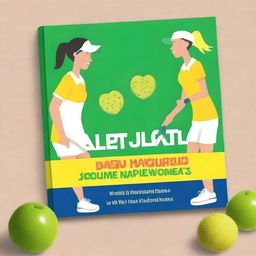 Design a book cover for a pickleball romance novel