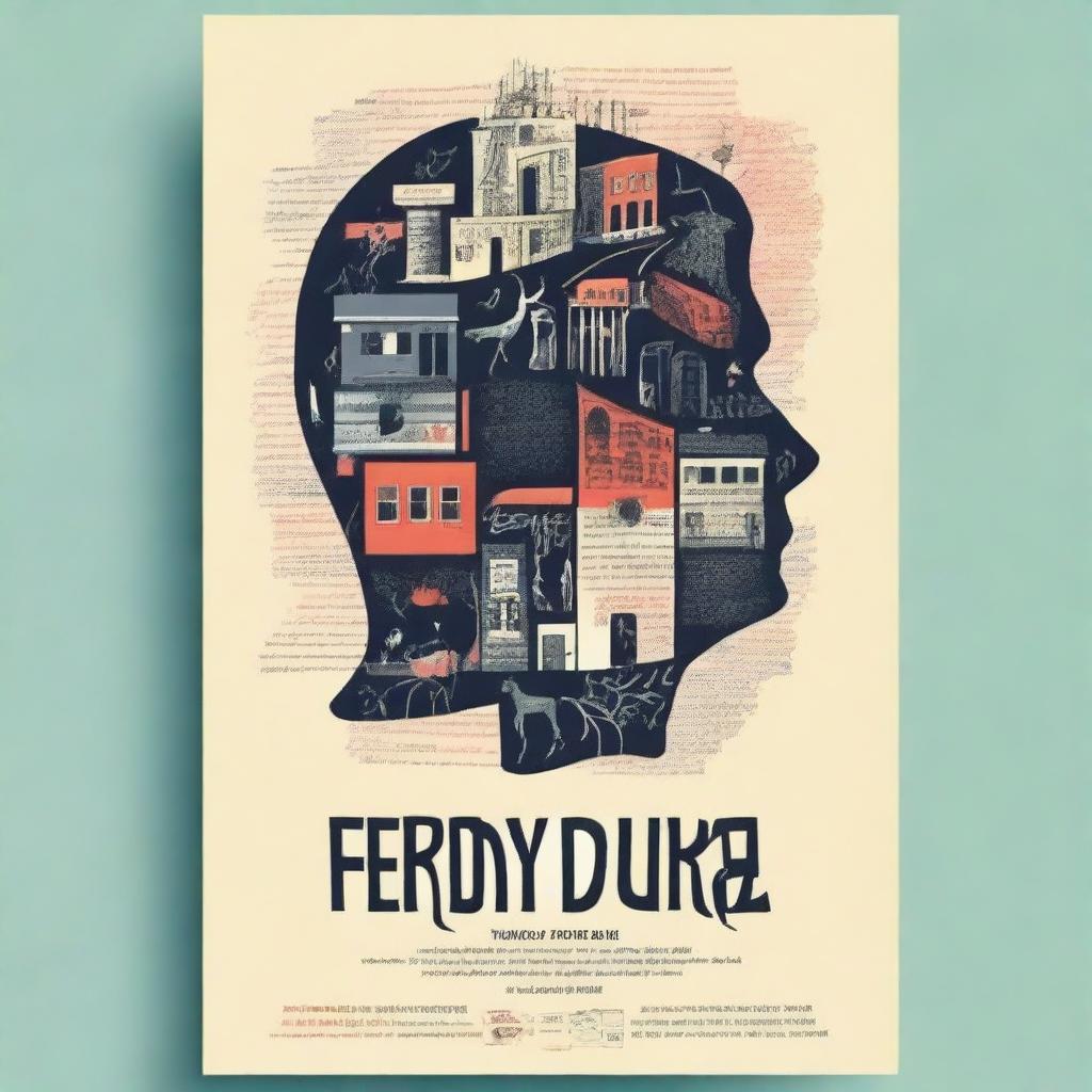 Create a poster for the book 'Ferdydurke' by Witold Gombrowicz