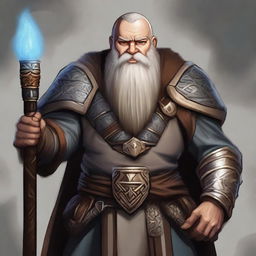 Create a detailed image of a Dungeons & Dragons dwarven cleric