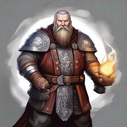 Create a detailed image of a Dungeons & Dragons dwarven cleric