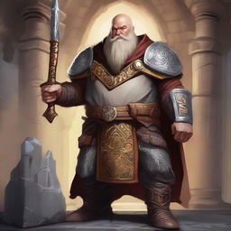 Create a detailed image of a Dungeons & Dragons dwarven cleric