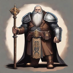 Create a detailed image of a Dungeons & Dragons dwarven cleric