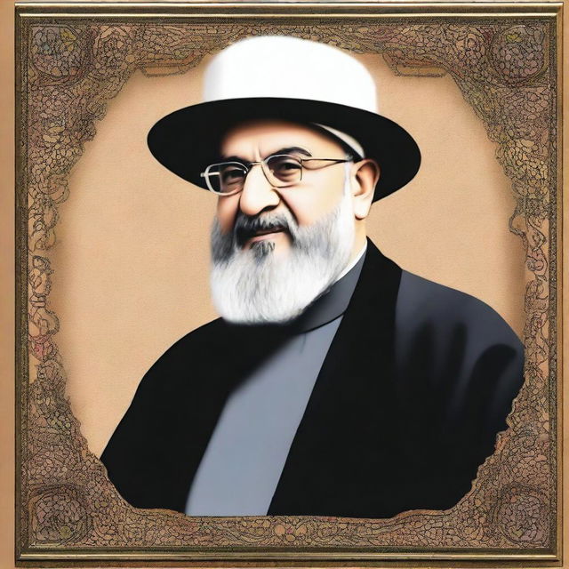 Create a movie poster with a 2:3 aspect ratio featuring Ayatollah Seyyed Ebrahim Raisi