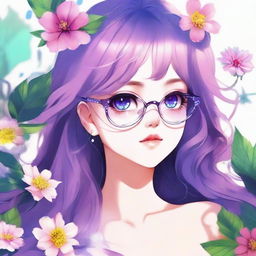 Crea una portada de estilo anime con una chica de cabello largo y suelto, peinado en coletas