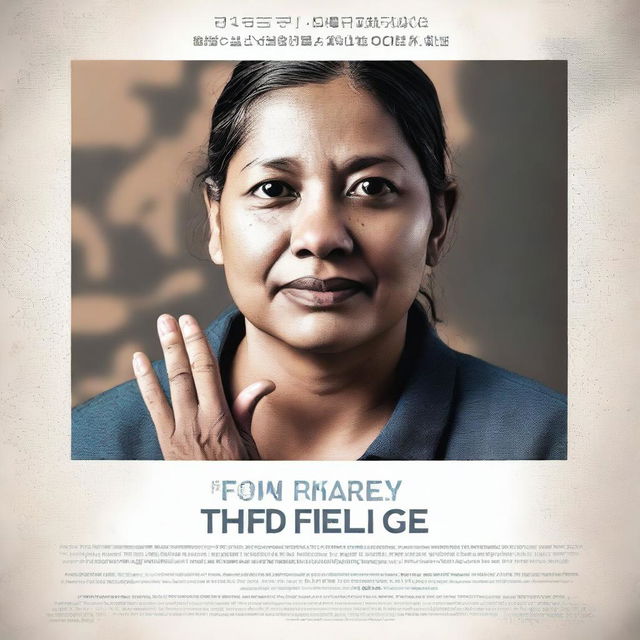 A documentary poster featuring a powerful and inspiring image of a deafblind woman