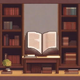 Create a pixel art image of a book