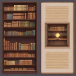 Create a pixel art image of a book