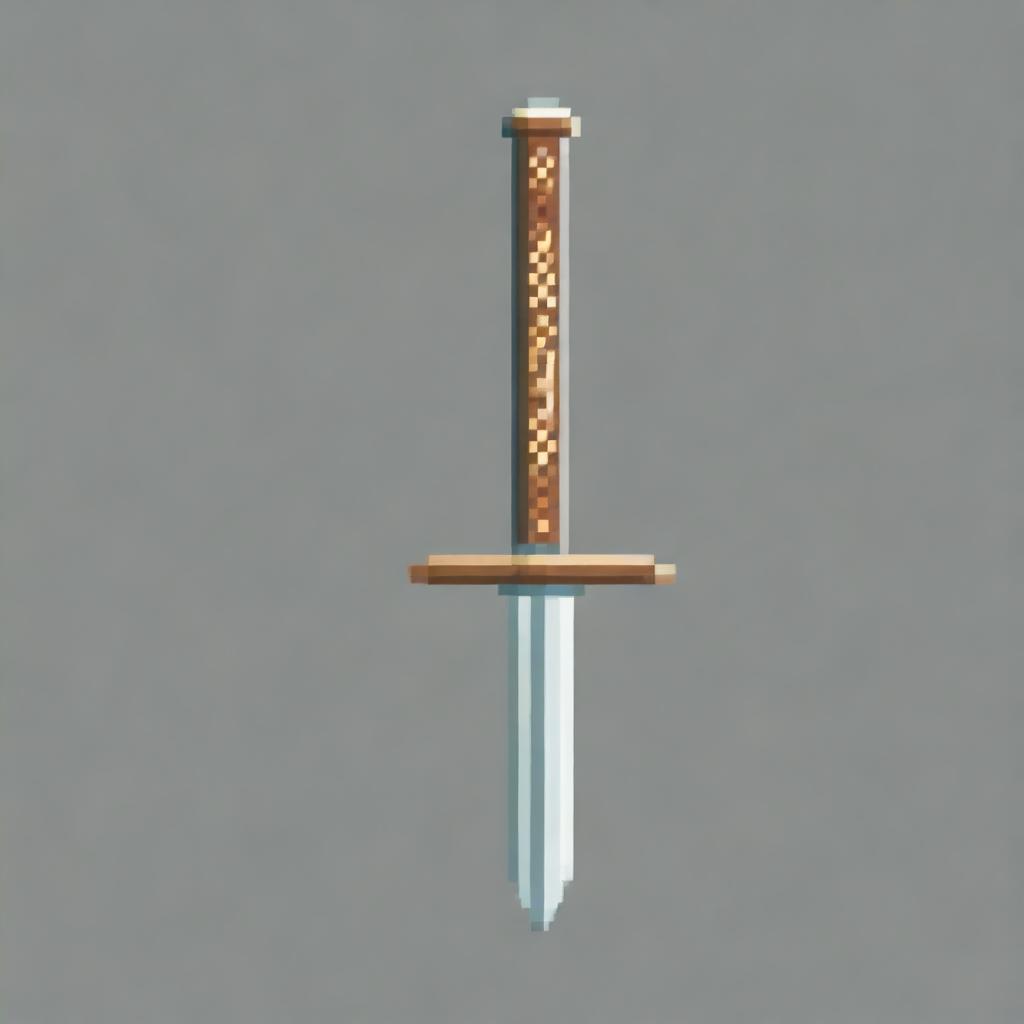 Create a pixel art image of a sword in PNG format