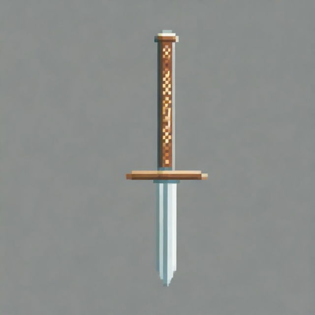 Create a pixel art image of a sword in PNG format