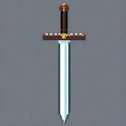 Create a pixel art image of a sword in PNG format