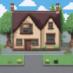 A pixel art image of Harry Potter's house on Privet Drive