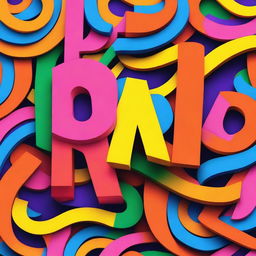 Create an image of the word 'BATE' in large, bold, and colorful letters