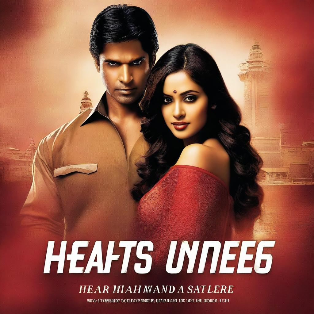 Design a captivating cover for 'Hearts Under Siege,' a romantic thriller set in Maharashtra