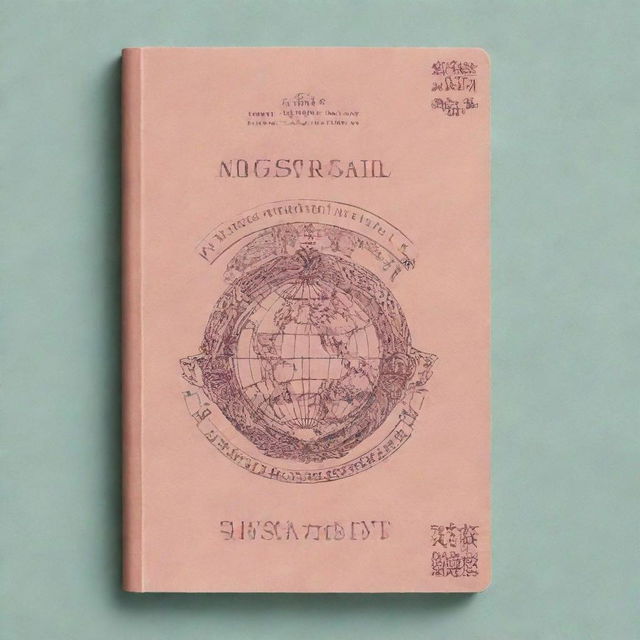 Revise the book cover to resemble a passport. The title, 'Poetry Travels The World With No Passport,' should be prominently featured. Integrate elements of a passport such as stamps, markings, and illustrations of various landmarks.