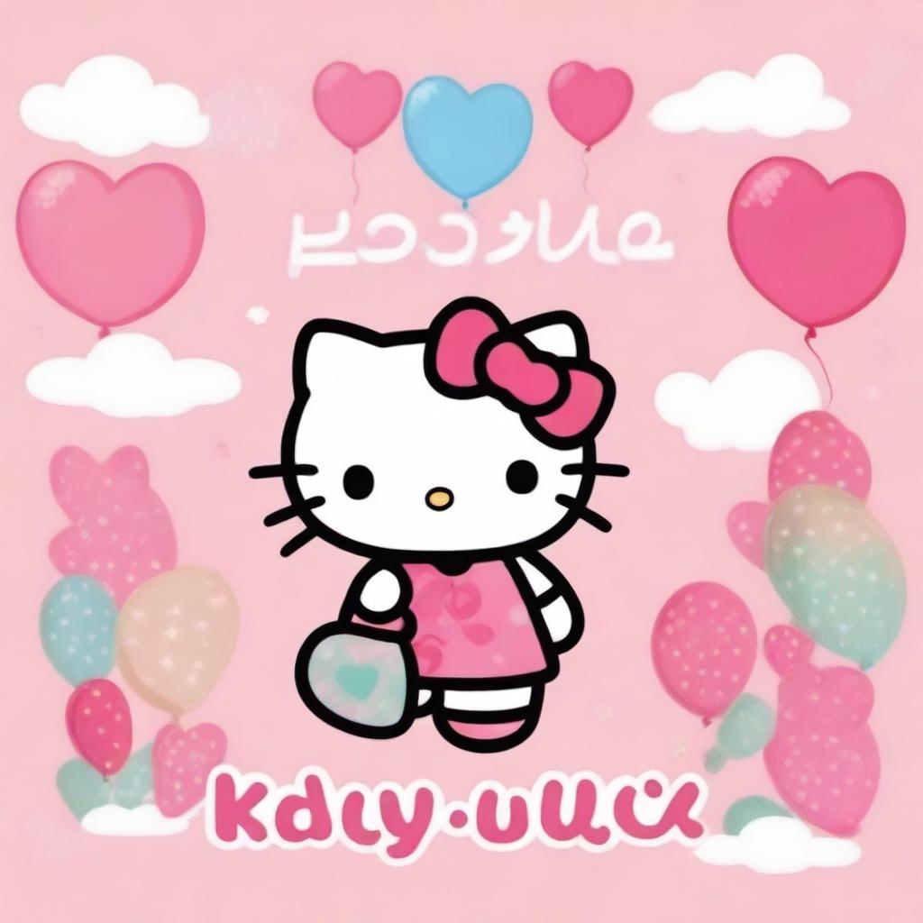 An image of Hello Kitty with the name 'Lucía' displayed prominently