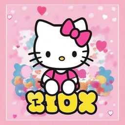 An image of Hello Kitty with the name 'Lucía' displayed prominently