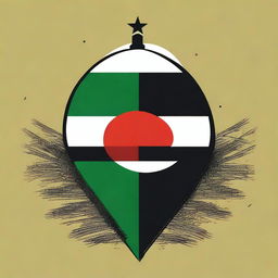 A powerful and artistic design representing Palestine for a t-shirt