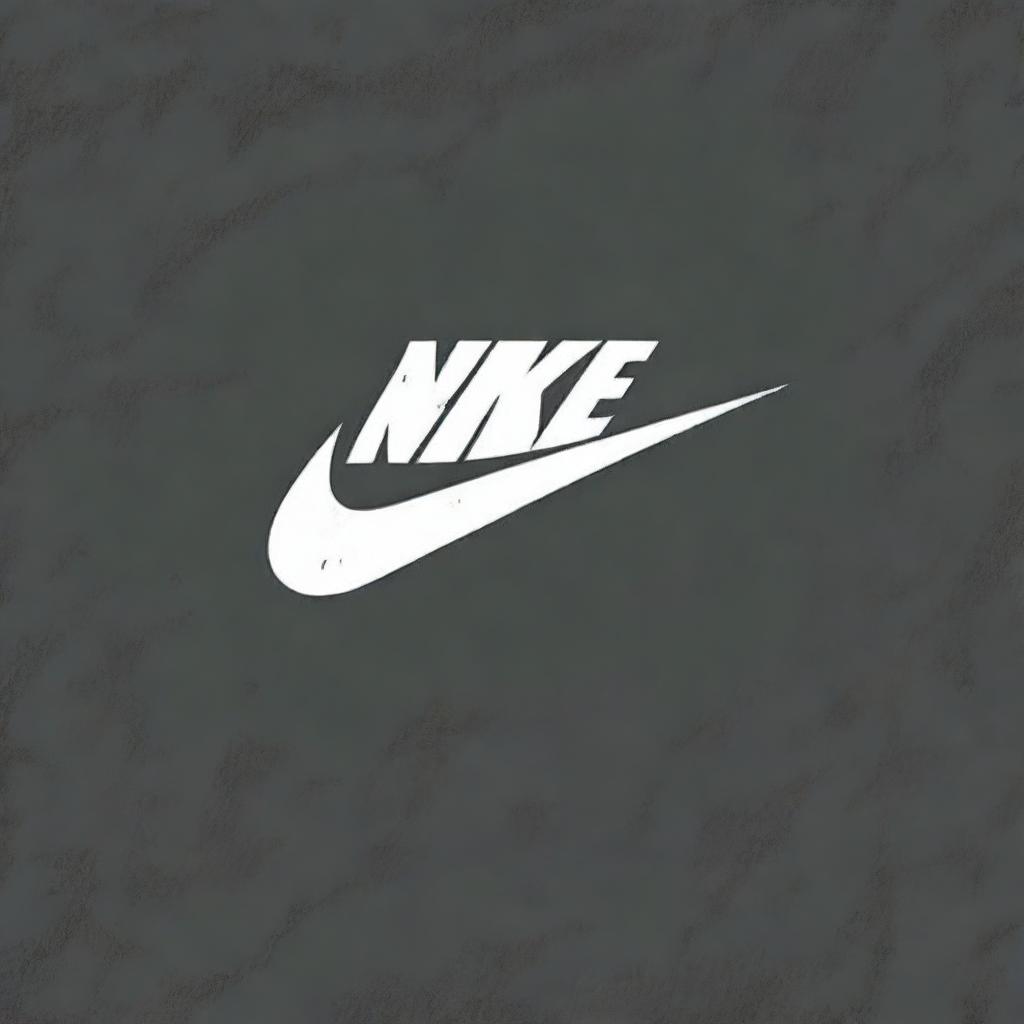 A Nike logo with a grunge effect, designed for screen printing